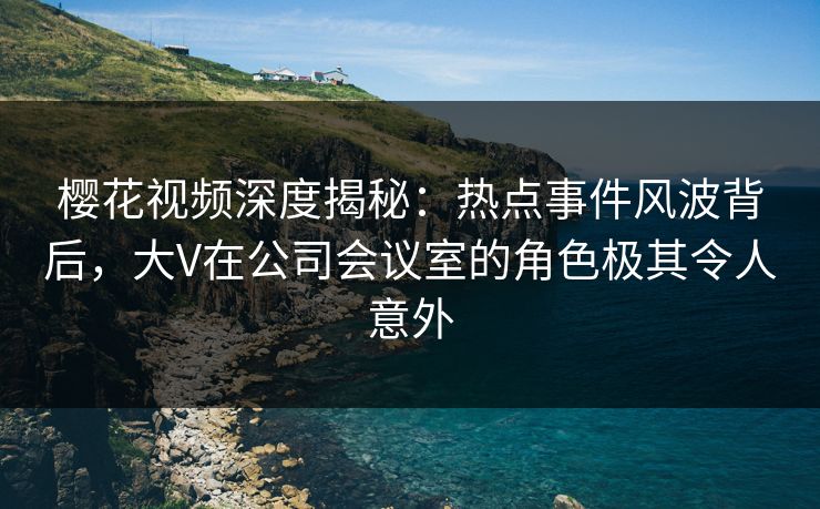 樱花视频深度揭秘：热点事件风波背后，大V在公司会议室的角色极其令人意外